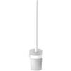 Emco Set di spazzole rotonde, in vetro satinato, modello da parete, 4315, colore: bianco