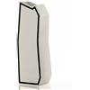 Tomasucci WINK DESIGN, Vaso LINEA-D - vaso in ceramica - colore bianco finitura opaca - dettagli in colore nero - cm 17x13x50