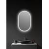 Talos Specchio a LED ovale, bianco, 45 x 75 cm, adatto per ambienti umidi, adatto per il vostro bagno, specchio da parete con luce perimetrale, con cornice in alluminio di alta qualità