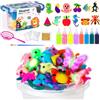 Ltteaoy Gel d'acqua magico che brilla al buio Kit Elfi Magici con 12 creature Giocattoli sensoriali con perle d'acqua per bambini e bambine dai 3 anni in su 3D Aqua Park Set per bambini Regalo di compleanno