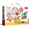 Trefl - Babies and the Bear, Animaletti - 4 Puzzle Grandi Sagomati per i più Piccoli, da 2 a 5 Pezzi, per Bambini dai 2 anni