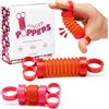 stargo Finger Poppers Pop It Fidget Toy Ring - Fidget Tubes per ADHD, ansia, giocattolo sensoriale - Finger Esercizio muscolare Building Popping Pipes - Pop Tubes Mini Toys per adulti e bambini, confezione