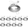 ledscom.de 10x cornice da incasso a soffitto FERE cornice da incasso cromata opaca (LED/alogena/MR16/50mm) incl. presa GU5.3