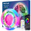 PSTAR Striscia LED RGBIC 3 Metri, Retroilluminazione TV a LED per TV da 45 a 65 pollici e PC, con Controllo APP e Telecomando RF 2.4G di Aggiornamento, 30LED/m, Sincronizzazione Musicale