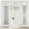 XWZO Tenda oscurante per porta della cucina, moderna, per porta del balcone, con fermatenda, 1 pezzo, grigio-bianco, altezza 183 cm x larghezza 64 cm (W25 x L72)