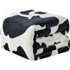 HOZY Coperta in pile di flanella con stampa di mucca, antistatica di alta qualità, in microfibra leggera, con stampa di mucche invernali, per divano, divano letto, 228,6 x 274,3 cm