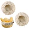 XIHIRCD 2pz Rotonde Fodera Cestino Lievitazione Pane, 25cm Fodere Ciotola Lievitazione Pane Fodera Cestino Forno Lino Panno Prova dell'Impasto per Cottura Pane Casa Forniture per Panetteria