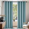 Deconovo Tende Oscuranti per Interni 2 Pezzi 245 CM Altezza, Termiche Isolanti, Anti-Rumore, con Anelli, Ideali per Camera da Letto e Soggiorno, 140x245 CM, Azzurro