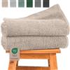 Hausfelder Asciugamano doccia 70 x 140 - Asciugamano da bagno premium 500g/m² - Set di asciugamani da doccia 100% cotone, certificato Ökotex (70 x 140 cm beige)
