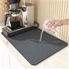 Souvik Tappetino Macchina Caffè e Scolapiatti Assorbente, Tappetino Lavello Cucina Antiscivolo per Asciugatura Rapida, Tappetino Assorbente per Cucina e Accessori Lavello