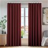 Deconovo Tende Oscuranti Camera da Letto Termiche Isolanti Moderne Tinta Unita Coprente con Nastro per Finestre Interni 140x210 CM Rosso Scuro 2 Pezzi