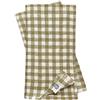Linen & Cotton Tovaglioli di Stoffa a Quadretti Estella Set di 4-100% Lino, Beige Bianco (32 x 32 cm) Country Rustici Tovaglioli in Tessuto per Tavolo Cucina Caffe Ristorante Casa Primavera Pasqua