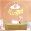 uniqicon Lampada Bambini Notturna, Lampada Coniglio, Lampada Comodino Camera Da Letto Fai Da Te, Lavagna Luminosa Per Disegnare Per Bambini, Lampada Da Comodino Led