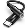 UGREEN Adattatore USB C a Jack 3.5mm Chip DAC per Cuffie Tipo C Compatibile con iPhone 17 Pro Max Air Galaxy S25 Ultra MacBook Pro 2024 iPad Pixel 9 XL (Nero)