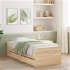 Azzrora Struttura Letto con Cassetti, Letto con Cassetti, Letto Contenitore, Telaio Letto Matrimoniale, Letto Singolo, Giroletto, Struttura Letto, Rovere Sonoma 90x190 cm