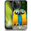Head Case Designs Coppia di Pappagalli Ara Colorati Animali Famosi Custodia Cover Dura per Parte Posteriore Compatibile con Apple iPhone 15 PRO Max