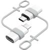 MoKo Adattatore da Lightning a USB C 2 pezzi, Adattatore da USB-C a Lightning per iPhone 15/16 Pro/16 Pro Max/Plus, Galaxy S24, iPad, NON per Auricolari Lightning/Headphones/Hard Drive/OTG, Bianco