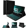 LAMA Custodia con Tastiera Retroilluminata per Galaxy Tab S10 Plus/S9 FE Plus/S9 Plus/S8 Plus/S7 FE/S7 Plus 12,4 pollici, Layout Italiano Tastiera Bluetooth con Portapenne Samsung Tab 12,4 pollici