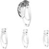 MKGMYGZ Male Silicone Chastity Cage Clip Sissy Small Chastity Devices BDSM Sex Flat Cock Cage for Sexual Adult (Transparent)