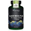 Vegavero Maca Nera | con L-arginina + Ginseng + Tribulus + Zinco | Integratori Sport Pre-workout | 120 capsule | Vegan | Senza Additivi | Vegavero