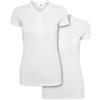 Build your Brand By024a-Polo da Donna, Confezione da 2 T-Shirt, Bianco, XS