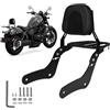 PSLER Schienale Posteriore per Moto con Portapacchi per Rebel CMX1100 CMX1100T DCT 2021-2025, PSLER Sissy Bar per Schienale Passeggero con Supporto per Carico Accessori Moto