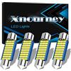 Xnourney 36 mm 6418 Lampadine LED per auto, Canbus senza errori 1,42 pollici 36 mm festone Lampadine LED bianche, 12 V 27smd 3014 Chipset 6461 C5 W Lampadine per auto cupola carta baule luce di cortesia, 4