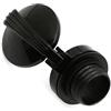 Baceyong 1 tappo per serbatoio del gas del carburante, Compatibile con Harley-Davidson XL883, 1200X48, Softail, Dyna, alloggiamento nero + base nera