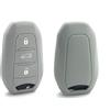 Generic Nordecco - Custodia in silicone per chiave auto Opel Corsa F Astra L VI 70 piastra Corsa Jeep Avenger 3 pulsanti Keyless Remote (grigio)