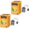 LONDON F&H COMPANY London Fruit® | Infuso Limone e Zenzero | Limone Zenzero e Tiglio Infuso in Bustine Singole Senza Caffeina - 2 x 20 Filtri (80 Gr) | Infuso Digestivo