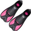 ENEN Pinne Corte da Nuoto e Snorkeling, Pinne Nuoto Piscina Pinne da Snorkeling per Bambini Adulti per Apnea Immersioni e Snorkeling (M(40-41 Yardas),Rosa)