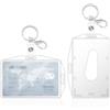PaiLeWei Titolari di carte d'identità con portachiavi, porta badge rigido trasparente, per ufficio del titolare della carta d'identità, scuola, carte di credito ID, clip ID, supporto Pass (2 Pcs Keyring)