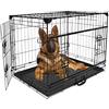 MaxxPet Gabbia Per Cani - Kennel Cane Grande - Cuccia Moderna da Interno - Trasportino Per Cani - Casetta per Animali - Gabbia per Gatti - Vassoio Multiuso Rimovibile - 107x70x78 cm - Nero
