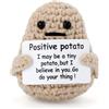 genkigold Mini Ornamenti di Patate in Lana Maglia Cartolina Positiva Allettante - Adorabili Bambole All'uncinetto per Regali Gioiosi, Feste, Decorazioni Natalizie e Ispirazione