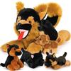 MorisMos Pastore Tedesco Peluche Grande XXL, 50cm Mamma Cane con 4 Kawaii Bambino, Realistico Animali di Peluche Gigante Morbido Peluche Regalo per Bambini Compleanno Natale Deco