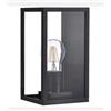damastoreitalia Applique da Parete IP44 E27, Lampada Esterna in Alluminio, Illuminazione per Ingresso, Vialetti, Patii (Nero - Lanterna)