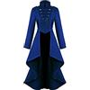 Generico Smoking Medievale da Donna Trench Elegante Gotico Abito da Giacca alla Moda Abito Vintage Gotico Abiti Steampunk Cappotto Lungo Rinascimentale Carnevale di Halloween Costumi per Feste Saldi