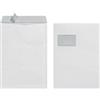 Herlitz, buste per lettere, formato C4, 90 g, aletta adesiva, con finestra, con stampa interna, termosigillate, bianco 10 pezzi