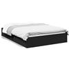 Azzrora Letto Contenitore, Struttura Letto con Cassetti, Letto con Cassetti, Telaio Letto Matrimoniale, Letto Singolo, Struttura Letto, Giroletto, Nero 120x200 cm in Legno Multistrato