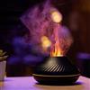 MARZIUS Fiamma Aroma Diffusore Umidificatore 7 Fiamma Colore Luce Notturna, Diffusore di Oli Essenziali Diffusore di Nebbia Fredda ad Ultrasuoni per Casa, Camera da Letto, Yoga, Ufficio (Black)