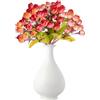 FOSDICK 3 PCS Fiori Finti, 24cm Fiori Artificiali, Rosa Bouquet Fiori Artificiali Realistici, Fiori Finti Per Decorazioni, per Esterni e Interni, Decorativi, in Vaso, per Cimitero, in Plastica