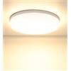 Kambo Lampada da Soffitto LED Luce Rotonda 48W Plafoniera LED Moderno ∅30cm IP44 Bianco Caldo 3000K 4320LM per Bagno Cucina Camera da letto Sala Soggiorno Corridoio Ufficio Cantina