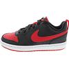 Nike Court Borough Low 2 (GS), Scarpe da Basket, Black Univ Red White, 35.5 EU