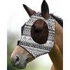 Harrison Howard Elasticità Maschera da mosca del cavallo Stupendo Comfort con protezione UV Standard Maschera da mosca del cavallo per cavallo-Doodle azteco (M)