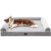 WESTERN HOME Letto ortopedico per cani di taglia grande e extra grande, morbido divano per cani con rivestimento rimovibile e lavabile, grigio, 71 x 58 x 16.5 cm