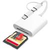 Oliveria Adattatore per lettore di schede SD 2 in 1 iPhone Lightning certificato Apple MFi