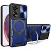 SEAHAI Cover per Oppo A78 4G, [Militare Anti-Caduta] Silicone Ultra Sottile Stile Fresco Custodia, con Metallo Magnetico Supporto e Protezione Fotocamera - Blu
