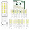 Tailcas G9 Lampadine LED, 12 Pezzi Lampada LED 6000K 500LM 5W Equivalente 50W Lampadine Alogene, AC/DC 220-240V G9 Lampadina Led Bianca Fredda Non Dimmerabile
