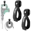 BPOPO 2 ganci magnetici resistenti con fascia - per cavi di prolunga, tubi da giardino, corde e utensili, supporti magnetici potenti per garage, officina e camper