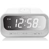 NEW MAJESTIC Radiosveglia con Display Digitale AM / FM con caricabatterie wireless colore Bianco - SVE-236WI